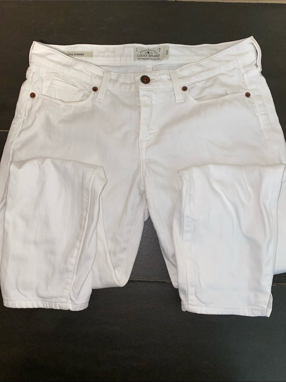 Lucky Brand Size 6/28 "Sofia Skimmer" mid-rise curvy fit cropped jeans - Picture 5 of 14